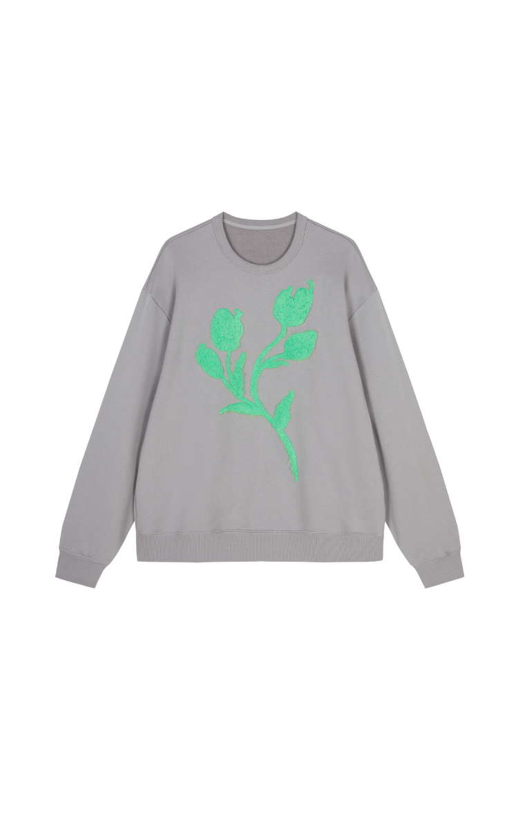 Sweatshirt / JNBY Floral Embroidery Oversized Sweatshirt