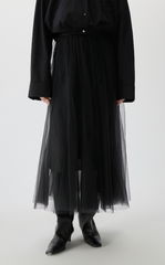 Skirt / JNBY A-Line Tulle Maxi Skirt- 2-in-1 Design