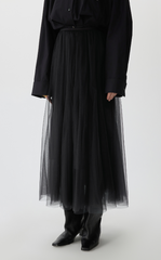Skirt / JNBY A-Line Tulle Maxi Skirt- 2-in-1 Design