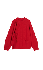 Sweater / JNBY Raglan-Sleeve Cardigan with Chinese Button Closure