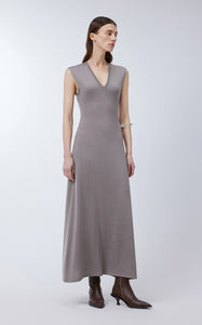 Dress / JNBY V-necked Sleeveless Calf-length Dress