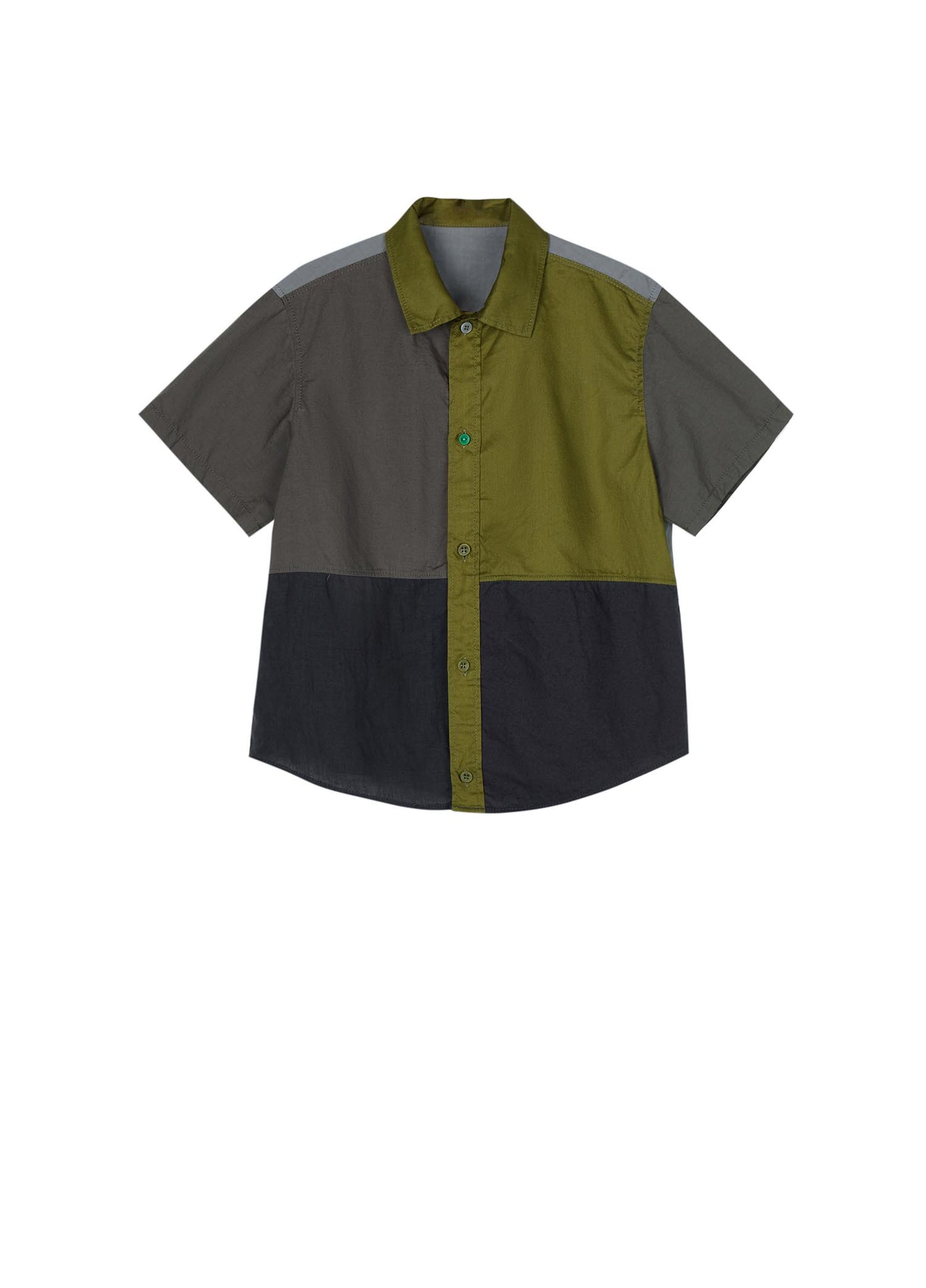 Shirt / jnby by JNBY Multi-Color Patchwork Short Sleeve Shirt