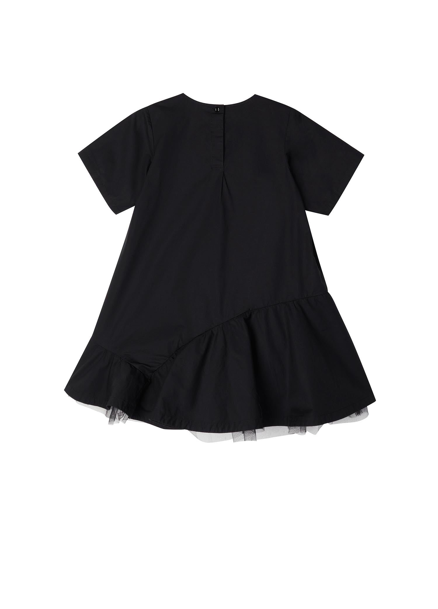 Dress / jnby by JNBY Solid Patchwork Short Sleeve Dress