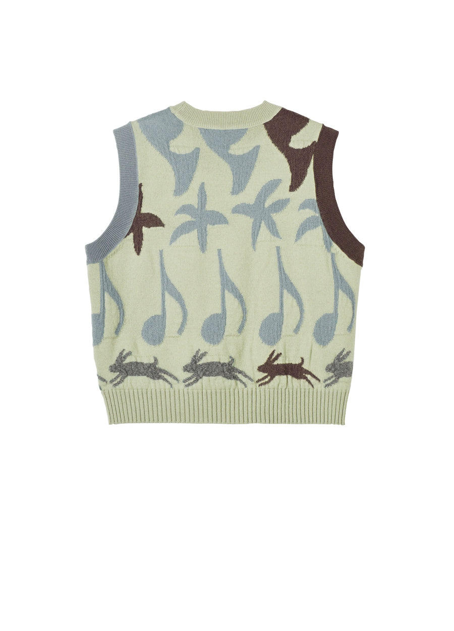 Vest /  jnby by JNBY Wool Print Vest