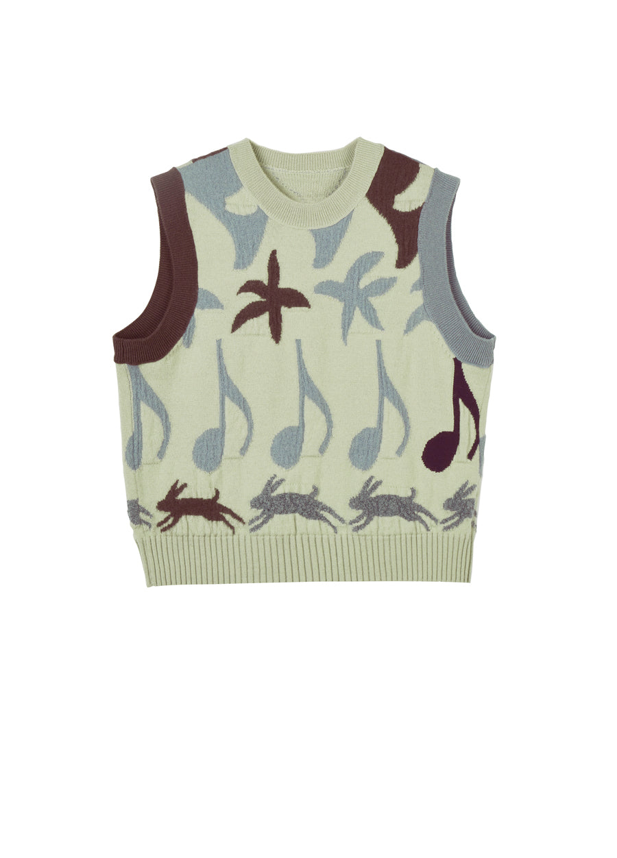 Vest /  jnby by JNBY Wool Print Vest