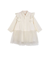 Dress / jnby by JNBY Cotton Long-sleeve Mesh Dress