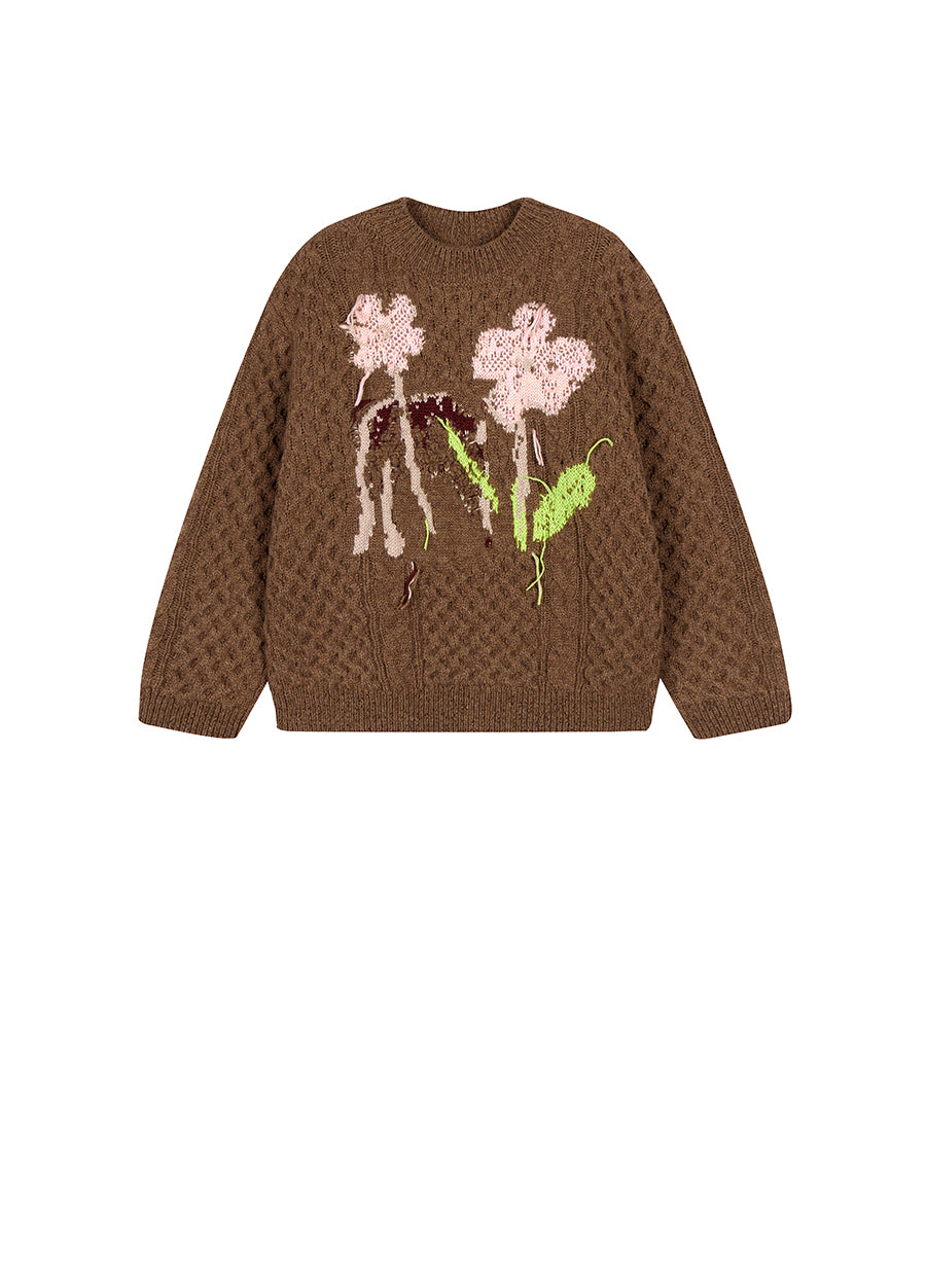 Sweater / jnby by JNBY Floral-pattern Oversize Jumper