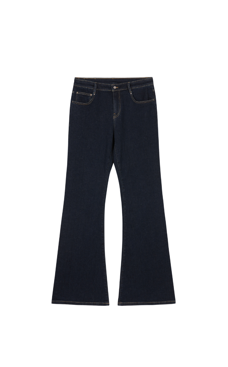 Pants / JNBY Flared Cuffed Denim Pants