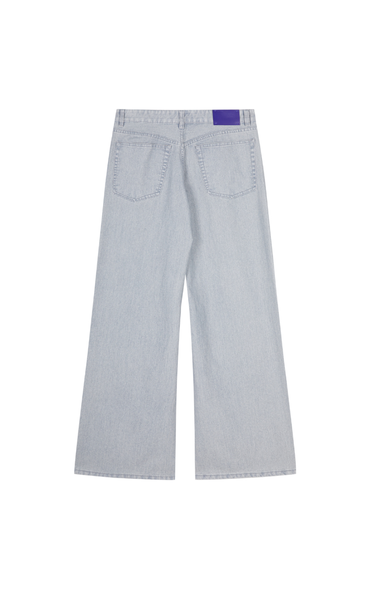 Pants / JNBY Velvet-Wash Wide-Leg Denim Pants