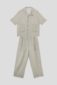 Shirt / JNBYHOME Loose Fit Striped Linen-Cotton Blended Shirt