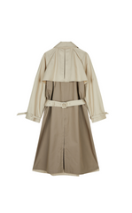 Coat / JNBY Relaxed Cotton Raglan-Sleeve Long Trench Coat