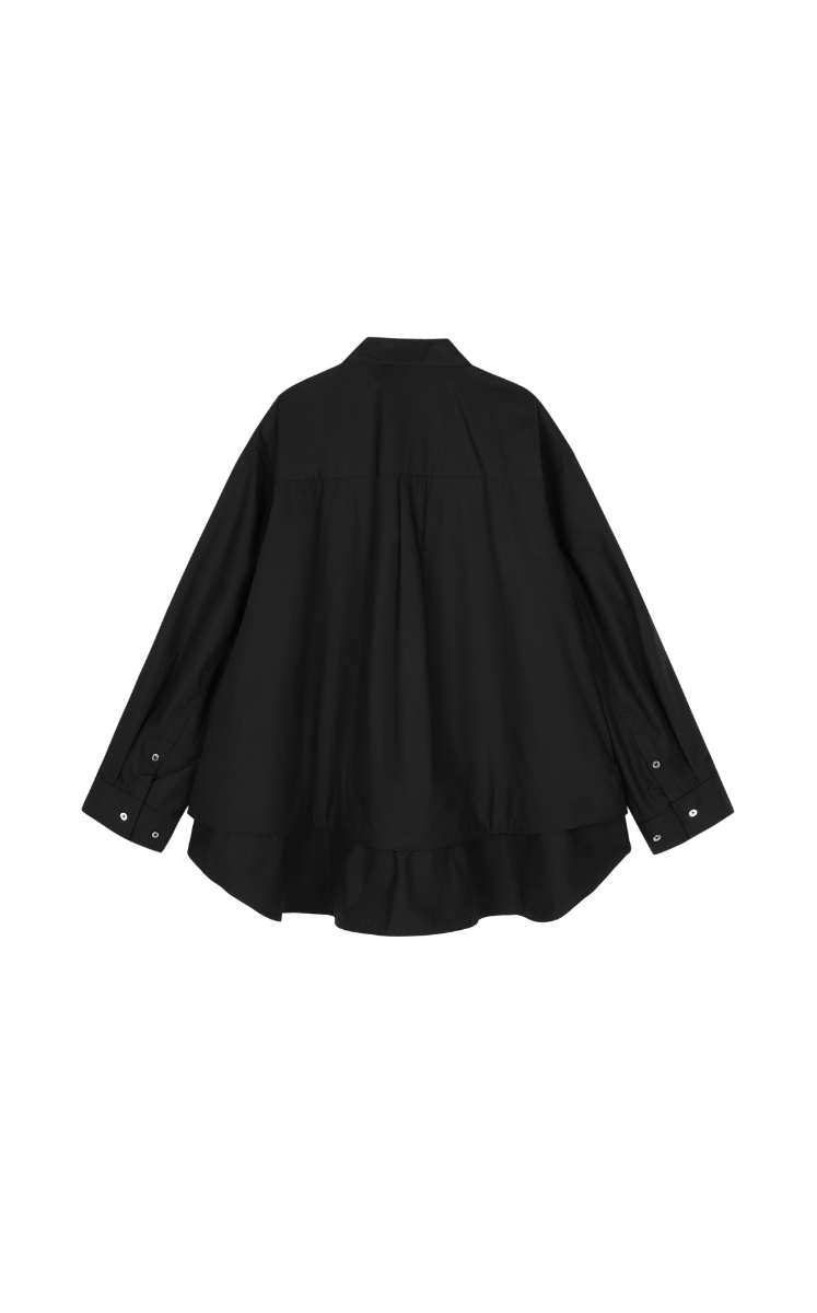 Shirt/JNBY Drawstring Oversized Cotton Poplin Shirt