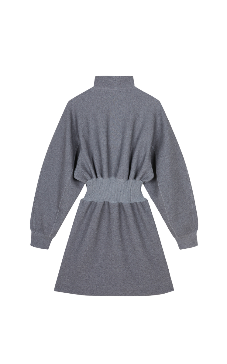 Dress / JNBY Cotton Blend Air-Layer X-Line Long Sleeve Dress