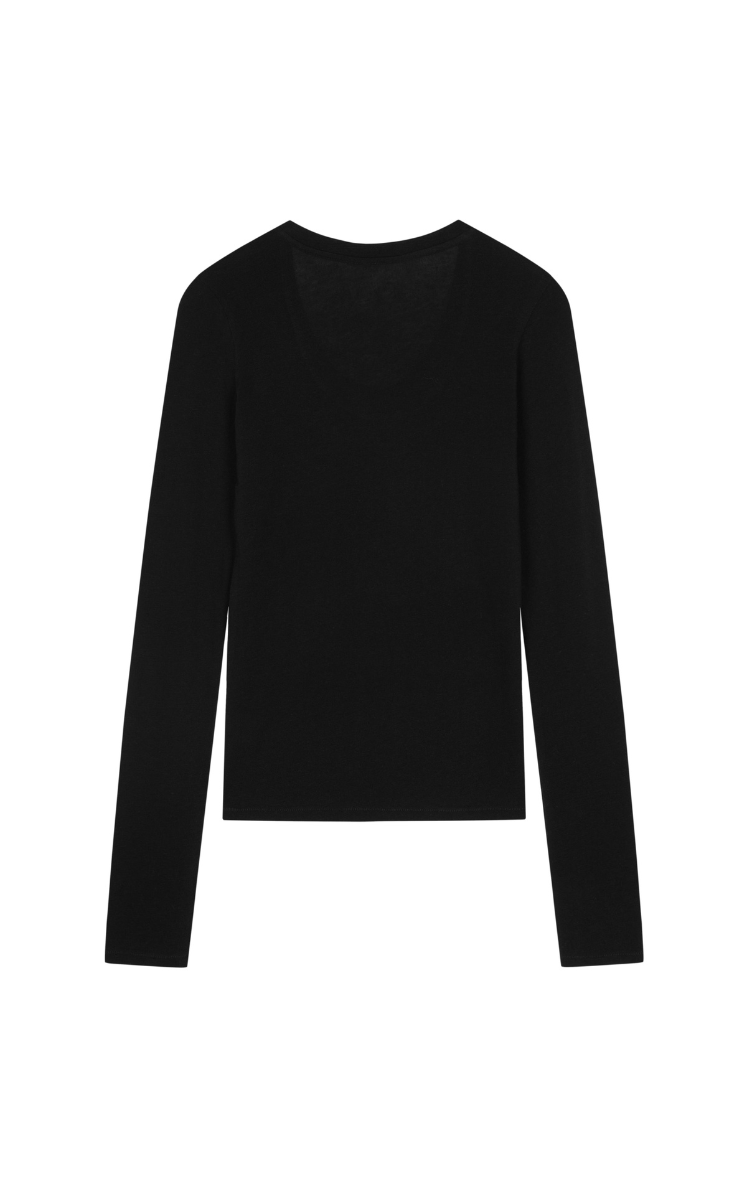 T-shirt / JNBY Tencel-Cashmere Slim Fit Long Sleeve T-Shirt