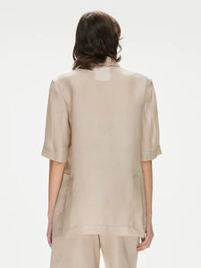Blazer / JNBY Loose Fit H-Line Silk Blazer (100% Silk)
