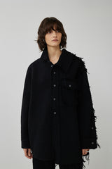 Coat / JNBY Asymmetric Color Block Wool Coat