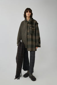 Coat / JNBY Asymmetric Color Block Wool Coat