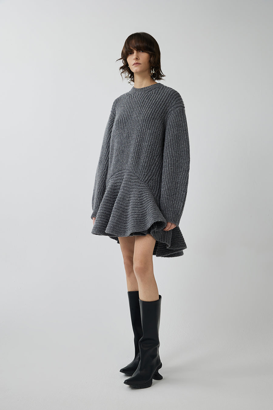 Dress / JNBY Oversize Crew Neck Wool Sweater Dress