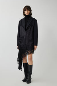 Skirt / JNBY Acetate Fibre Skirt with Hi-low Lace Trim