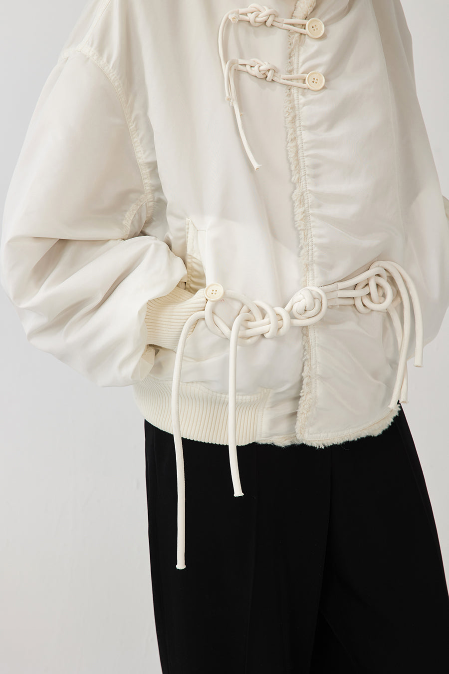 Coat / JNBY Nylon Jacket in Chinese buckle button