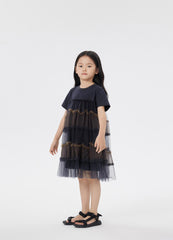 Dresses / jnby by JNBY Crewneck Patchwork Short Sleeve Dress