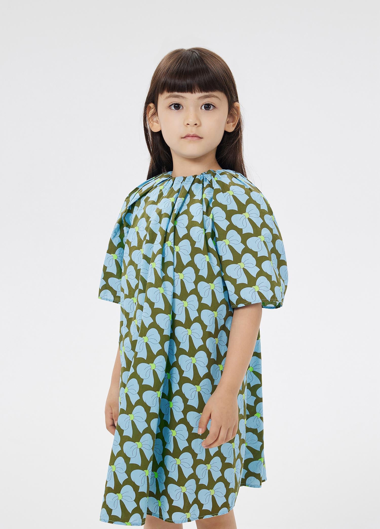 Dresses / jnby by JNBY Bowknot Print Short Sleeve Dress