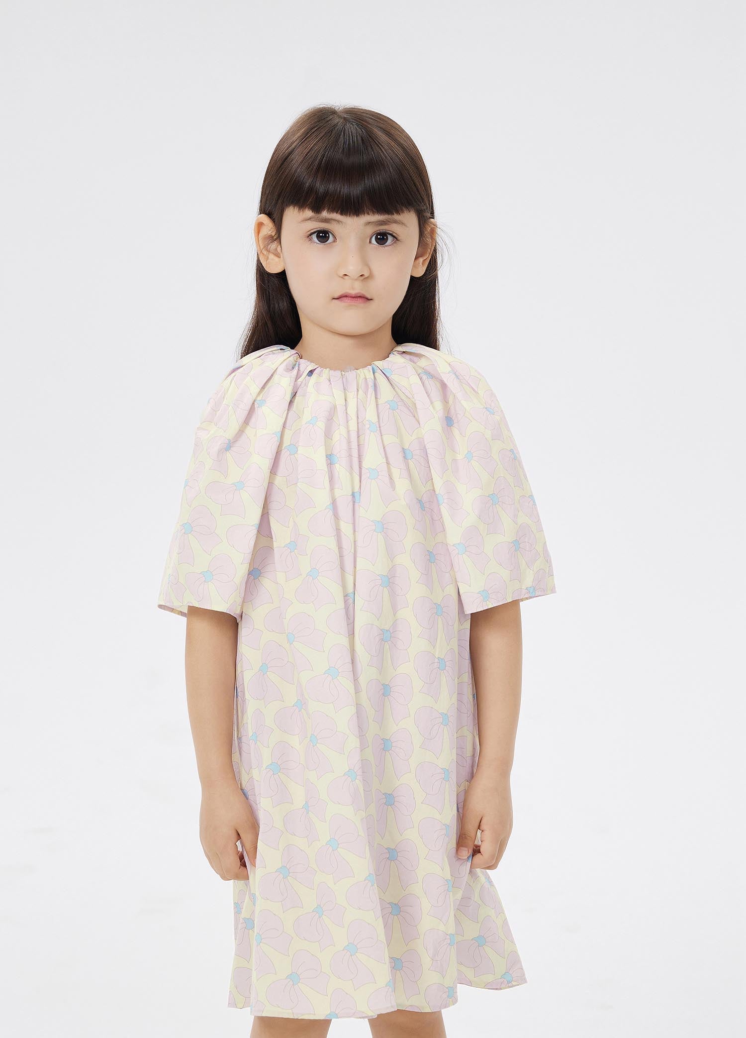 Dresses / jnby by JNBY Bowknot Print Short Sleeve Dress