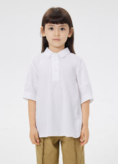 T-Shirt / jnby by JNBY Loose Fit Solid Short Sleeve Polo Shirt