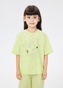 T-Shirt / jnby by JNBY Loose Fit Print Bunny Short Sleeve T-Shirt (100% Cotton)