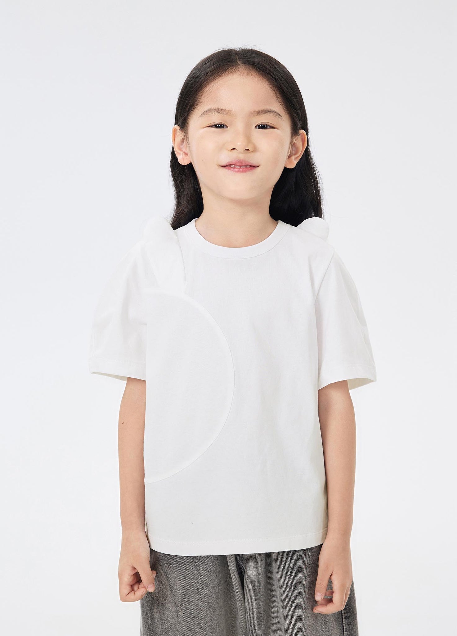 T-Shirt / jnby by JNBY Bear-Ear Shoulder Short Sleeve T-Shirt