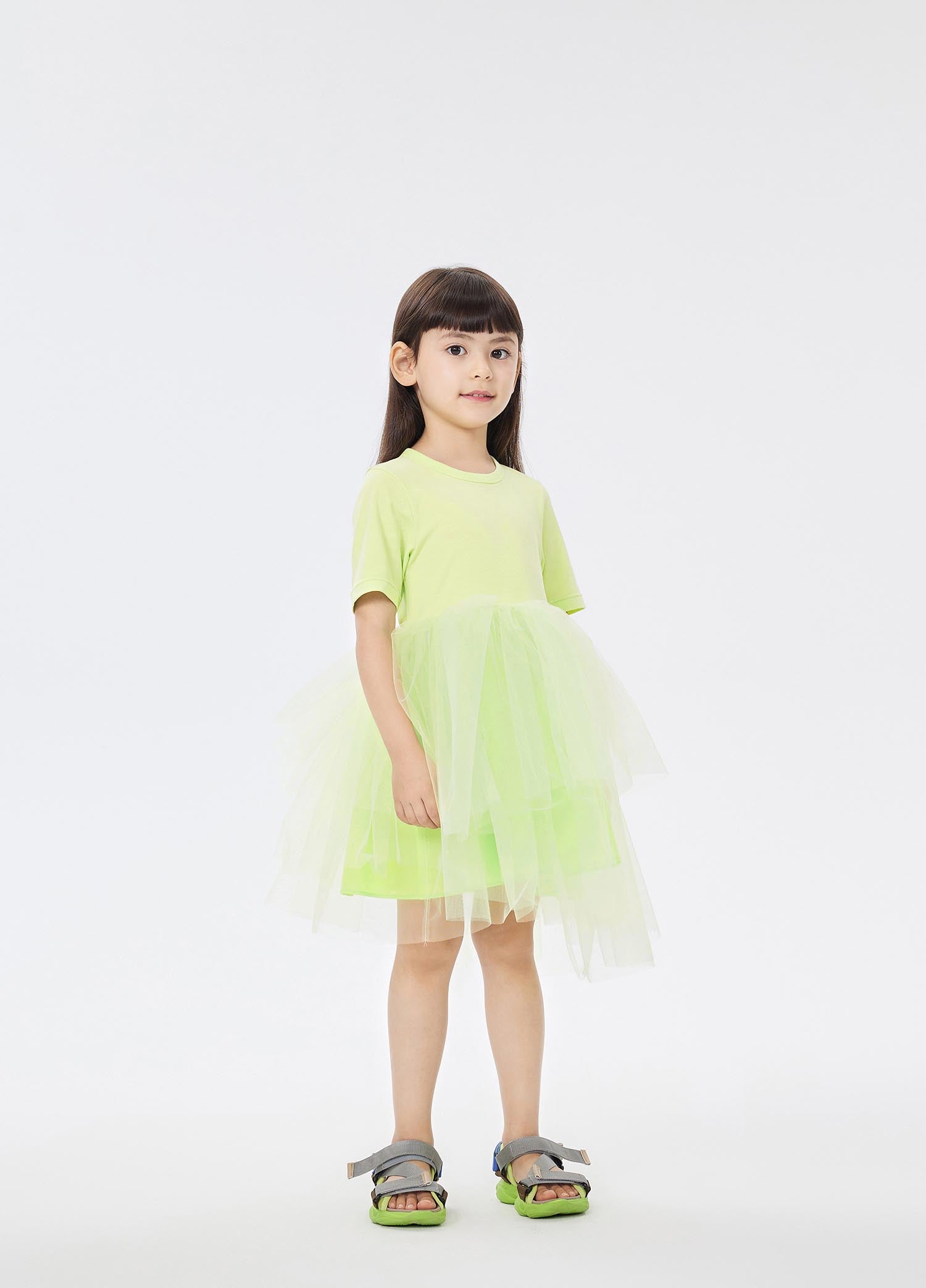 Dresses / jnby by JNBY Patchwork Asymmetric Short Sleeve Gauze Dress