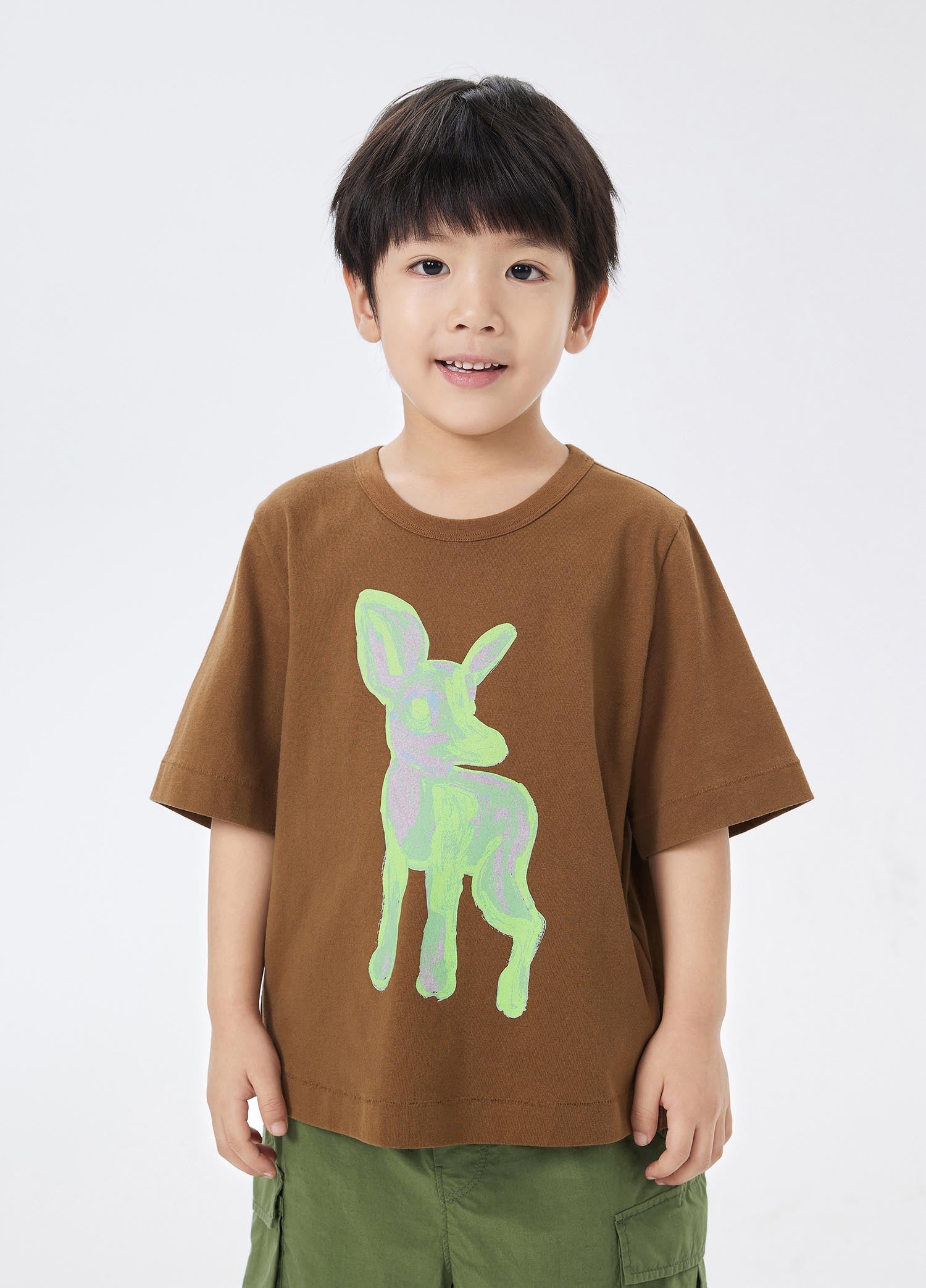 T-Shirt / jnby by JNBY Deer Printed Short Sleeve T-Shirt