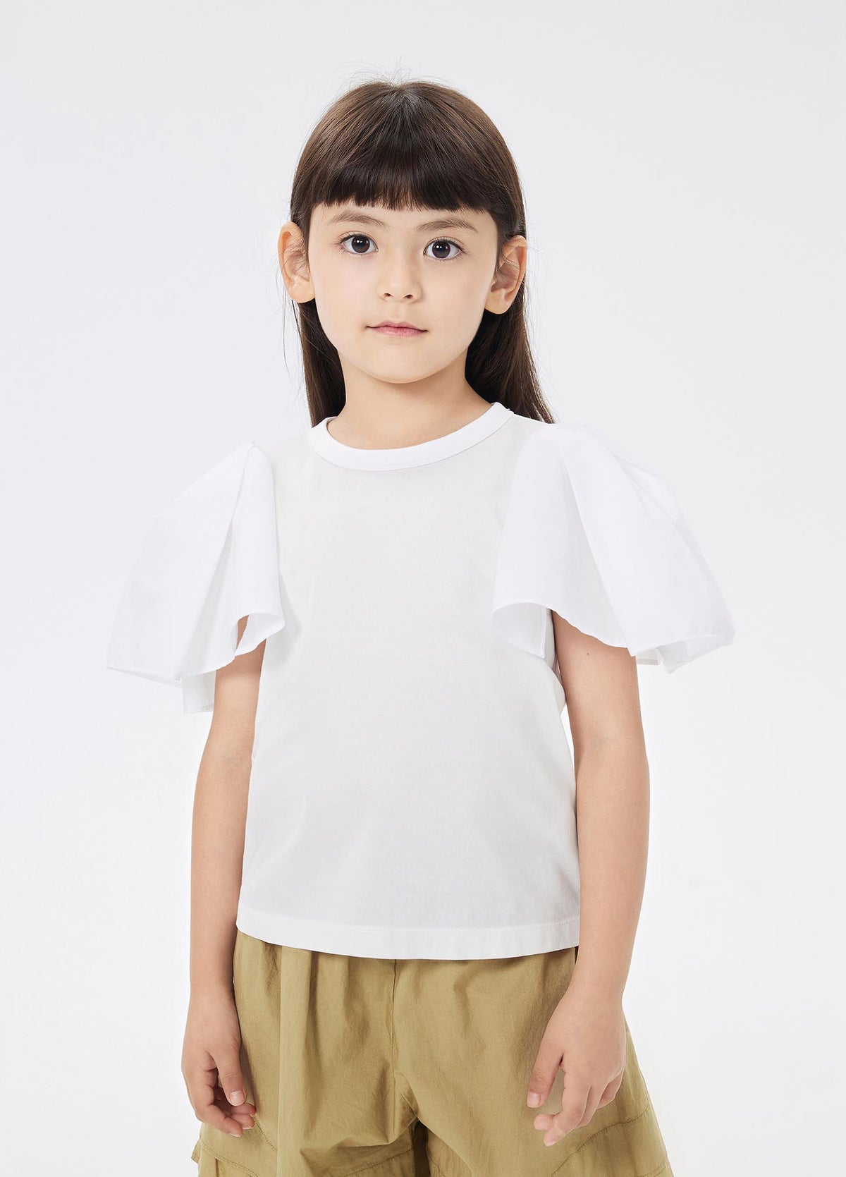 T-Shirt / jnby by JNBY Ruffled Shoulder Short Sleeve T-Shirt
