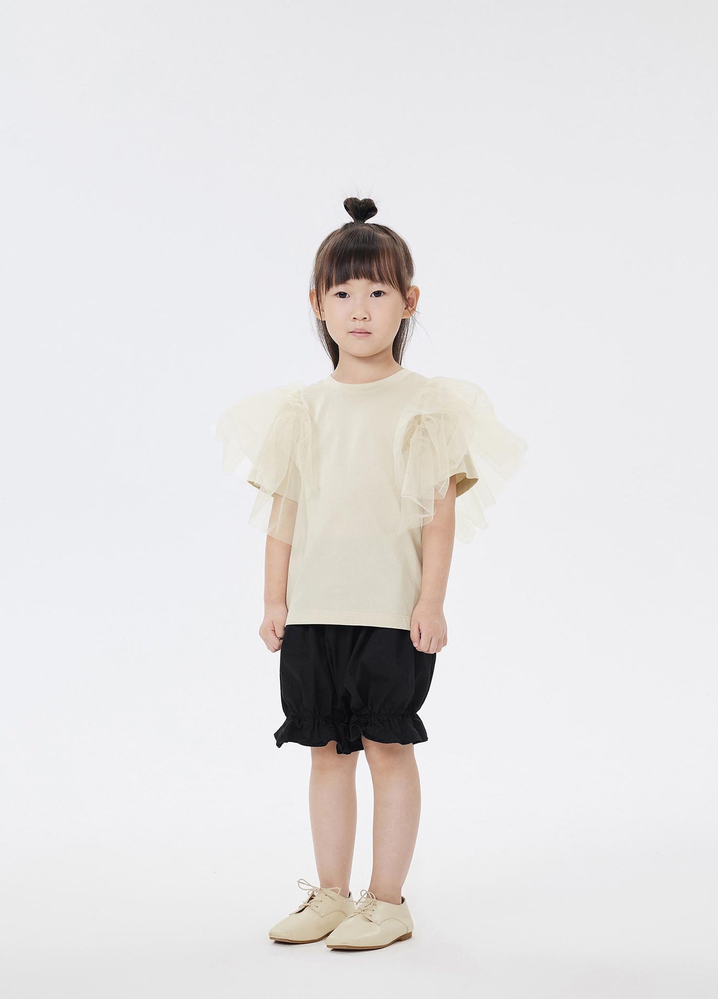 T-Shirt / jnby by JNBY Meshed Shoulder Short Sleeve T-Shirt (100% Cotton)