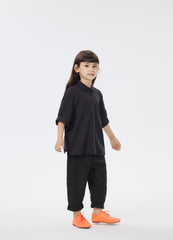 T-Shirt / jnby by JNBY Loose Fit Solid Short Sleeve Polo Shirt
