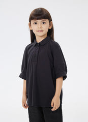 T-Shirt / jnby by JNBY Loose Fit Solid Short Sleeve Polo Shirt