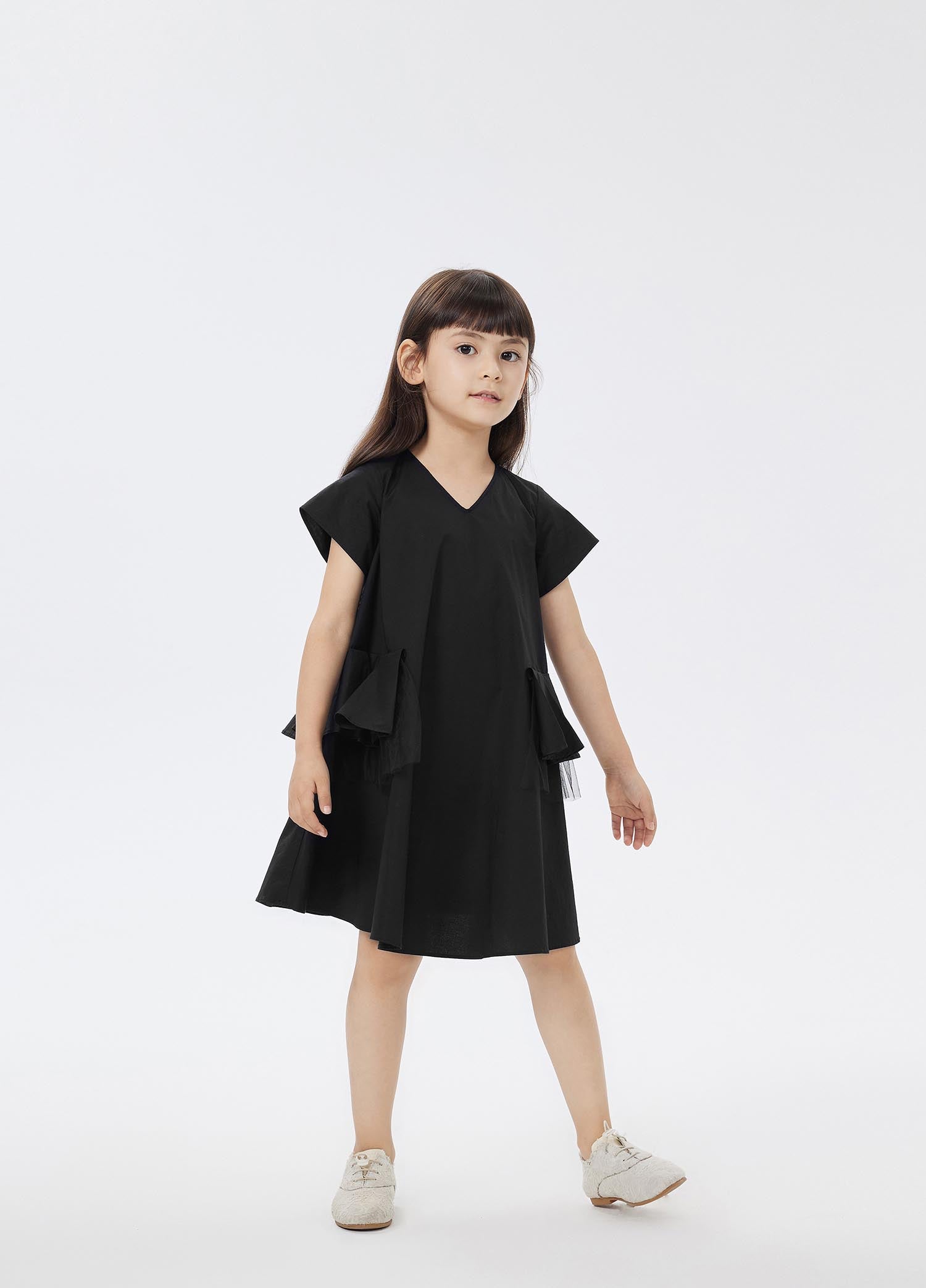 Dresses / jnby by JNBY Solid V-Neck Short Sleeve Dress