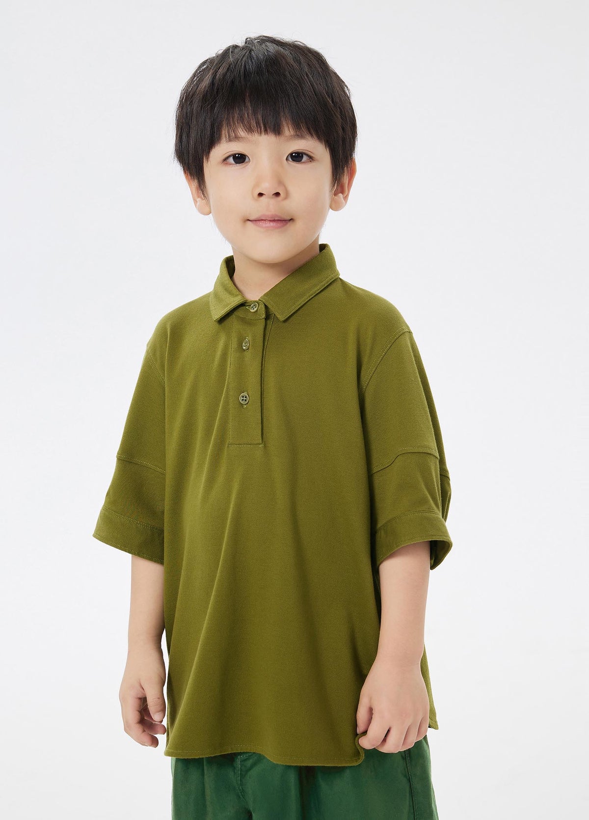 T-Shirt / jnby by JNBY Loose Fit Solid Short Sleeve Polo Shirt