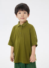 T-Shirt / jnby by JNBY Loose Fit Solid Short Sleeve Polo Shirt