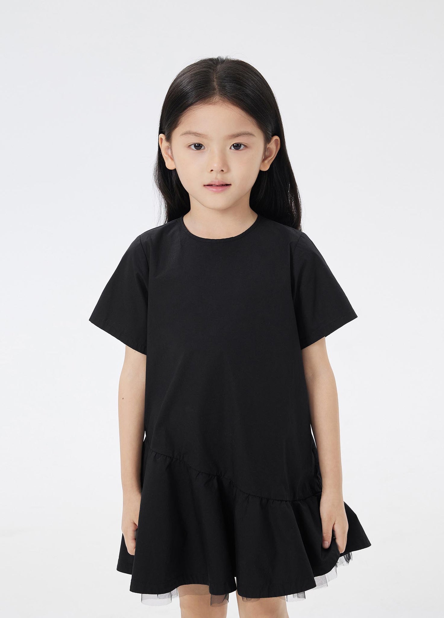 Dress / jnby by JNBY Solid Patchwork Short Sleeve Dress
