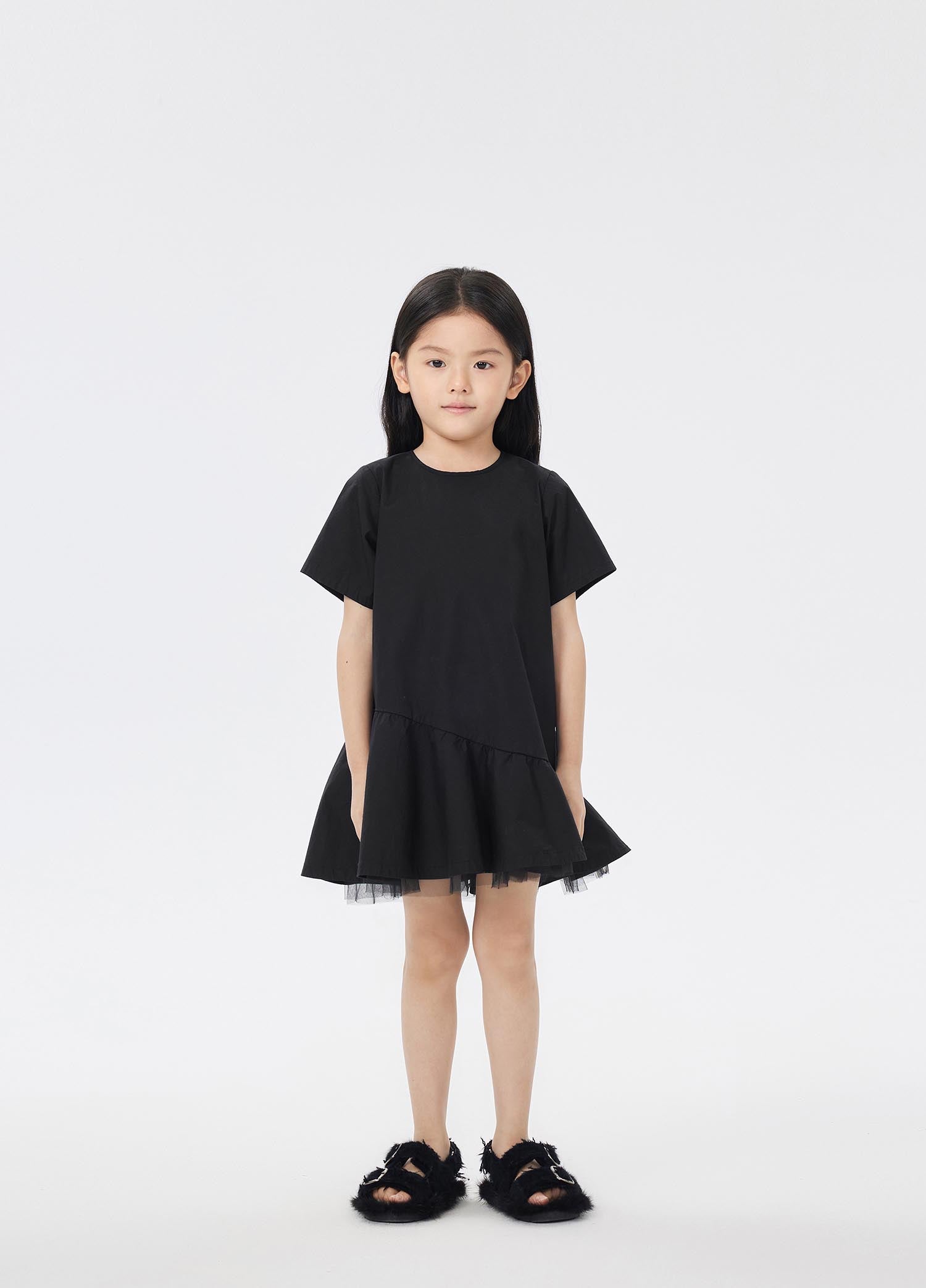 Dress / jnby by JNBY Solid Patchwork Short Sleeve Dress