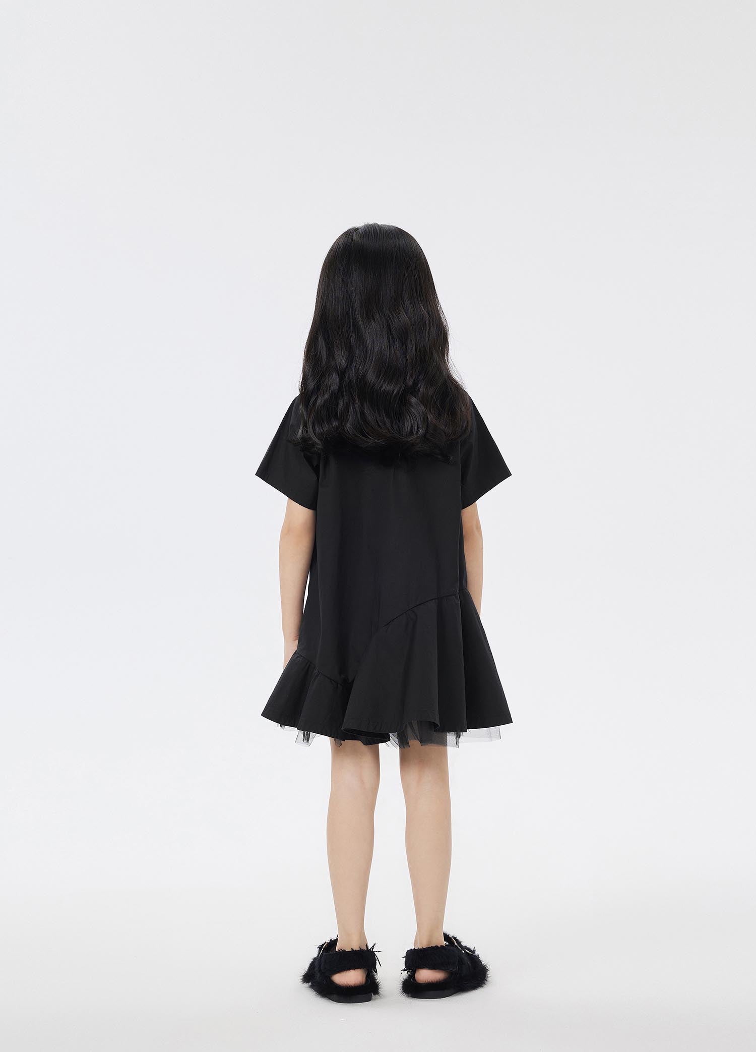 Dress / jnby by JNBY Solid Patchwork Short Sleeve Dress