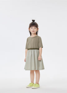 Dresses / jnby by JNBY Crewneck Jersey Patchwork Short Sleeve Dress