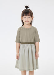 Dresses / jnby by JNBY Crewneck Jersey Patchwork Short Sleeve Dress