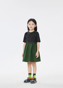 Dresses / jnby by JNBY Crewneck Jersey Patchwork Short Sleeve Dress