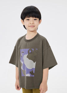 T-Shirt / jnby by JNBY Crewneck Printed Short Sleeve T-Shirt (100% Cotton)
