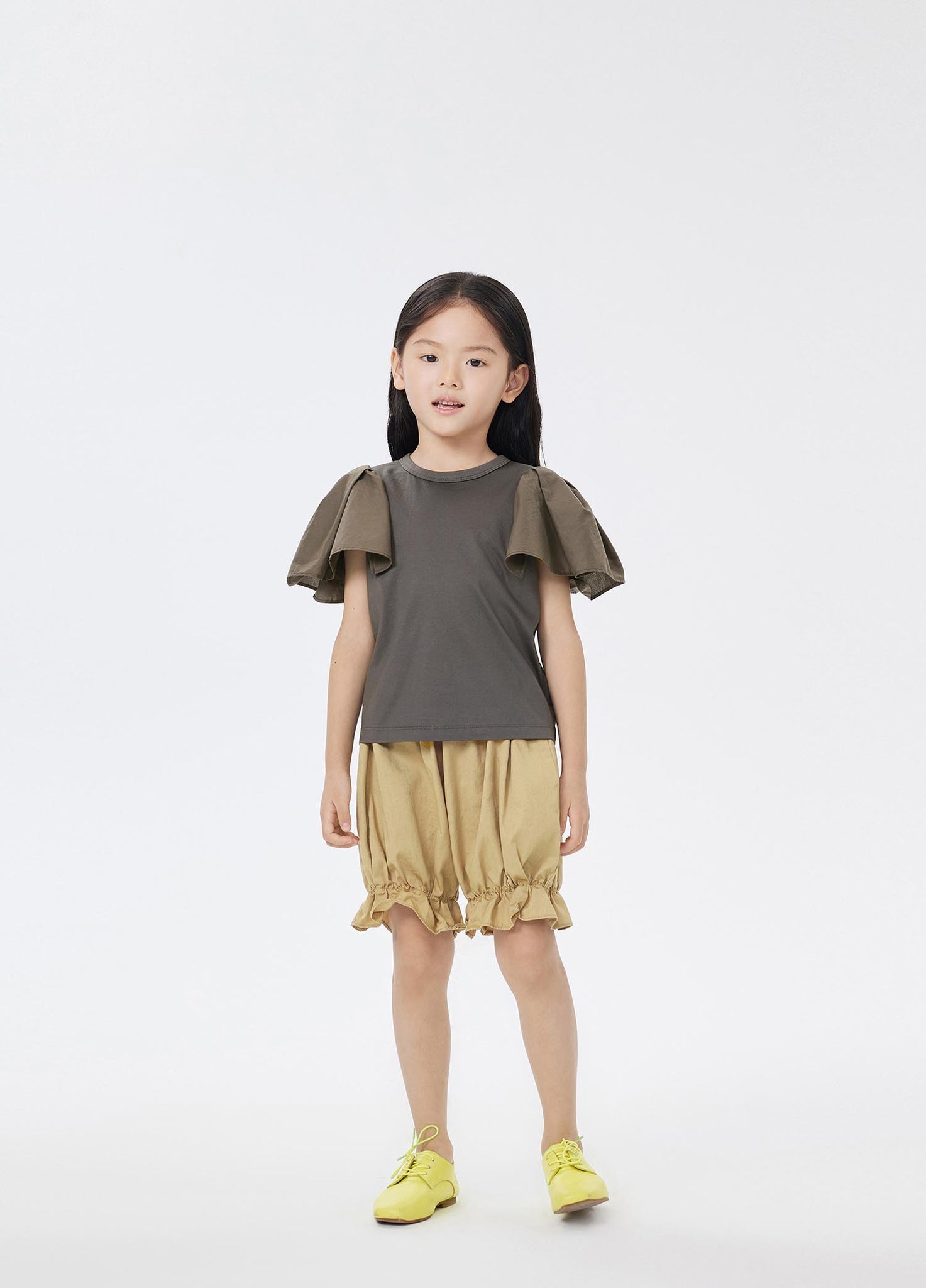 T-Shirt / jnby by JNBY Ruffled Shoulder Short Sleeve T-Shirt