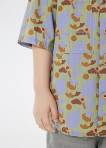 Shirt / jnby by JNBY Full Floral Print Short Sleeve Shirt
