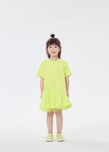 Dress / jnby by JNBY Solid Patchwork Short Sleeve Dress