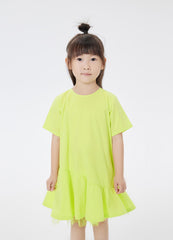 Dress / jnby by JNBY Solid Patchwork Short Sleeve Dress